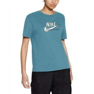 Nike Women’s Sportswear Cotton Heritage T-Shirt, Blue, sz S